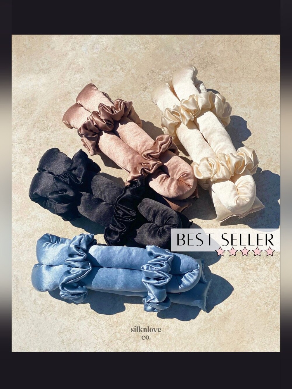SILK! Blue Heatless Curler & Scrunchies